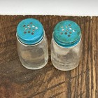 Vintage Glass Ball Mason Miniature Set Salt   Pepper Shakers Jar New 2 75    Tall