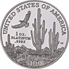 2001-w Platinum American Eagle  100 Proof Bullion Coin - Ogp Coa -stock