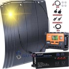 400w Solar Panel Kit Battery Charger Controller Inverter Boat Rv Home Generator