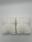 2 Pottery Barn European Linen Cotton Waffle Weave King Quilted  Shams - White   
