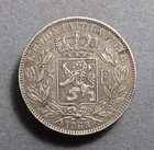 Belgium Large 5 Franc Silver Coin  1868 Pos A  Km  24  0 900 Fine Good Detail Vf
