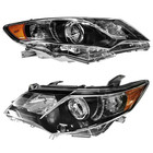 For 2012 2013 2014 Toyota Camry Black Amber Pair Headlights Assembly Left right
