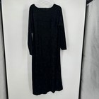 Vintage Womens Black Velvet Maxi Dress Sz Xl Witchy Whimsigoth Gothic 90s Grunge