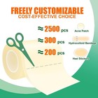 Hydrocolloid Roll For Wound Care 2 In X 16 Ft Cut-to-size For First Aid