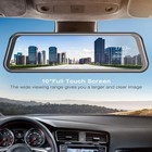 Toguard 1080p 10  Rear View Mirror Camera  Dash Cam Front And Rear For Car