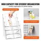 Acrylic Brochure Holder 8 5x11 Inch 4 Tier Clear Literature Display Stand With