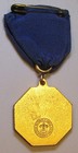1928-1932 Boy Scouts Of America Bsa Camping Gold Tone Medal Blue Ribbon