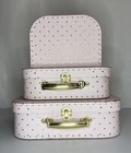 Jewelkeeper Decorative Storage Boxes Set Of 3  Pink 3 Sizes
