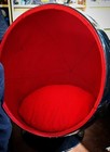 Vintage Style Eero Arnio Ball Chair Asko Black Red Mid Century Modern Adult Size