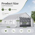 20x30 Ft Heavy Duty Carport - Galvanized Steel Frame  Waterproof Cover  Fits 2 C