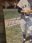 Johnny Sain Yankees Signed Auto 8x10 Photo Coa Autograph Inscription 
