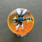 Contemporary Handmade Art Glass Marble 1 08  Blue Dragonfly Insect Mib Boro Gift