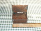 Antique Tin Metal Wall Mount Match Safe Holder