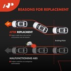 2pc Set Rear Abs Wheel Speed Sensors Compatible With Kia  Hyundai - Pack Of 2