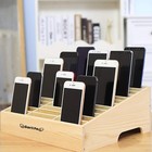 Serlife Wood Cell Phones Storage Box Pencil Mobile Holder Classroom Desktop O   