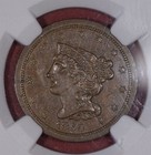 1850  c-1  Braided Hair Half Cent  ngc Au58 Bn   free S h After 1st Item 