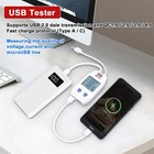 Uni-t Ut658dual Usb-a Usb-c Lcd Power Meter 4-24v Voltage Current Tester