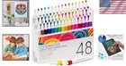 Non-toxic 48-color Acrylic Paint Markers - Ideal For Rock  Glass  And Fabric Art
