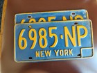 New York State License Plates Lot Of  8 Plates   1955  1960 s  1970 s  2 Trailer