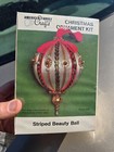 American Family Crafts Striped Beauty Ball Vtg Sequin Bead Xmas Ornament Kit