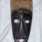 Vintage Punta Cana Hand Carved Wooden Tribal Mask   e