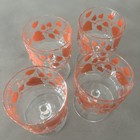 Vintage Georges Briard Raised Orange Vine Pattern Drinking Glasses Set Of 4 Mcm