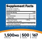 Nutricost Psyllium Husk 1500mg Per Serving  500 Capsules - Non-gmo   Gluten Free