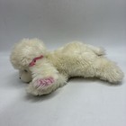 Animal Alley White Poodle Dog 12  Long Bean Plush Stuffed Toys R Us Pink Puppy
