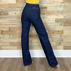 Vintage Levi   s High Waisted 70   s Bareback Embroidered Bell Bottom Flare Jeans