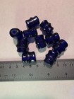10 Glass Beads  Lamp Work  Furnace Beads Lg Hole  b1201   18mm Dark Blue