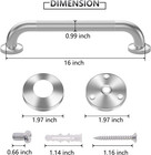 Grab Bars For Shower  2 Pack 16 Inch Anti-slip Safety Shower Handle For Senior 