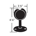 2  Dia  Polished Brass Ball End Post For 2  O d  Tubing
