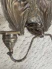 Pair Replica Art Nouveau Bat Wall Sconce Brass Bronze Gothic French Candlestick