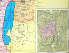1899 Miller Map Palestine Holy Land Judea Samaria Galilee Jerusalem Israel Joppa