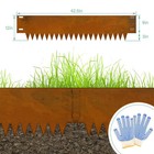12-inch X 6pcs Corten Steel Landscape Edgings Metal Garden Edging For Lawn Yard