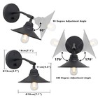 Set Of 2 Indoor Bedside Wall Sconce With On Off Switch  Hardwired Vanity Vint   