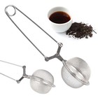 Stainless Steel Spoon Tea Leaves Herb Mesh Ball Infuser Filter Squeeze Strainer