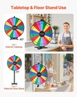 Vevor 36 In Spinning Prize Wheel With Stand 18 Slots Adjustable Height Roulette