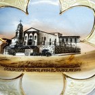 Juarez Mexico Antique Souvenir Guadalupe Church Wheelock Painted Dish Plate