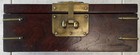Vintage Korean Wood Scholar Document Box Brass Hinge Handcrafted Locking Pin Key