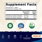 Vitamatic Sodium Chloride 1000mg  365 Tablets - Salt Tablets  Non-gmo  Gluten F