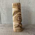 Hand Carved Tiki Totem Figurine Hardwood Tonga Signed By Artist