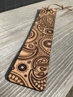 Handmade Engraved Leather Bookmark Paisley Boho Gift For Her Reader Book Lover