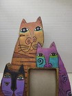 Laurel Burch Mysticats Cats Picture Frame Lb-50935 Holds 3x4 Photo Vintage 1999