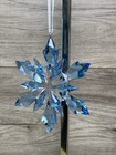 Swarovski Crystal Disney Frozen Snowflake Christmas Ornament Clear Aqua  5286457