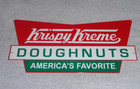 Vintage Krispy Kreme Doughnuts 12  Metal Cream Restaurant Gasoline Oil Food Sign