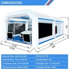 28x16 5x10ft Inflatable Spray Paint Booth Tent   950w 950w Blowers For Truck Car