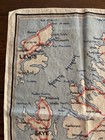 Linen Cloth Wall Or Table Road Map Of Northern Scotland - 28 5    X 19 5   