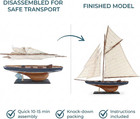 25  Wooden Sailboat Model Columbia America s Cup Ship Nautical Yacht Vintage Rus