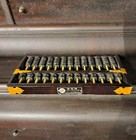 Vintage Lotus Flower Brand Chinese Huanghuali Abacus 